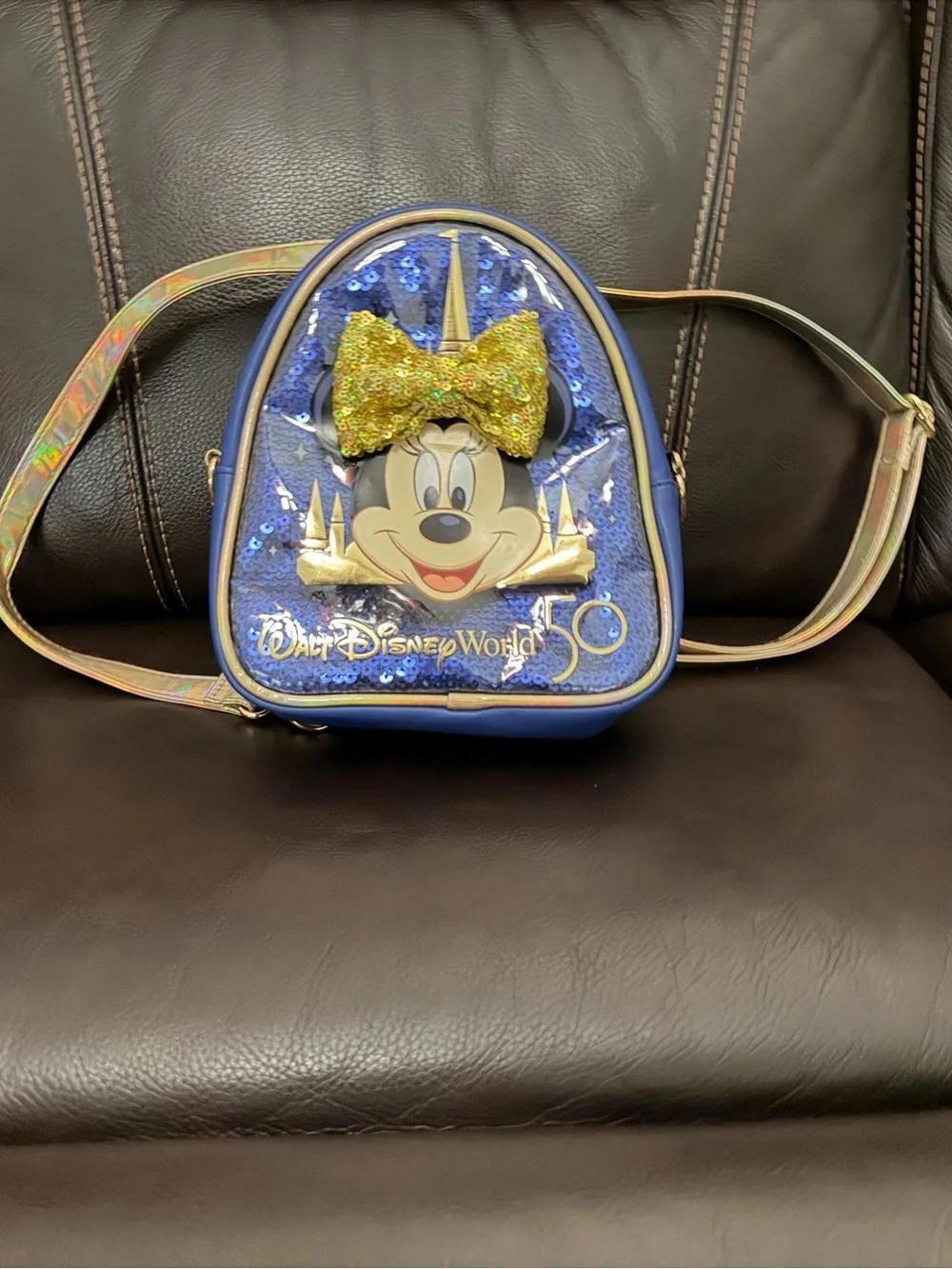 Disney Sequin Minnie Mouse Crossbody purse backpack - 50th Anniversary - Mickey